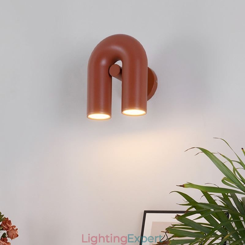 Wall Sconce U Shape Minimalist Creative Wall Light 90° Rotating Lampshade