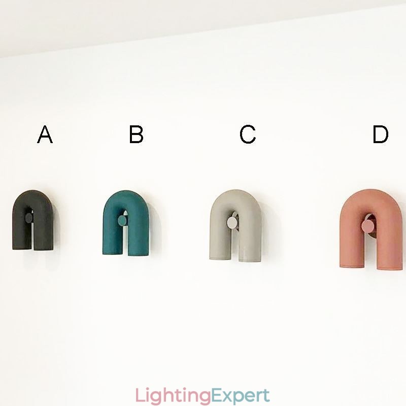 Wall Sconce U Shape Minimalist Creative Wall Light 90° Rotating Lampshade