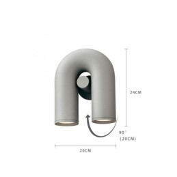 Wall Sconce U Shape Minimalist Creative Wall Light 90° Rotating Lampshade