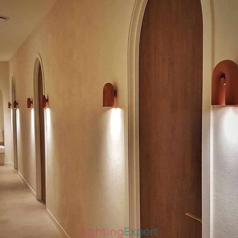 Wall Sconce U Shape Minimalist Creative Wall Light 90° Rotating Lampshade