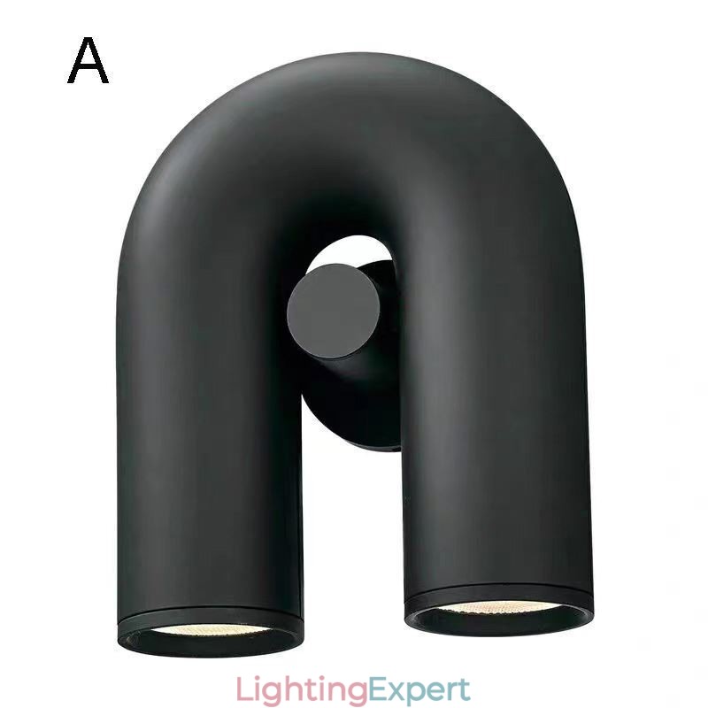 Wall Sconce U Shape Minimalist Creative Wall Light 90° Rotating Lampshade
