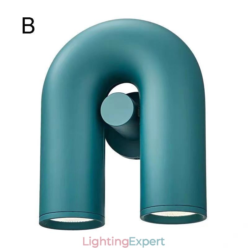 Wall Sconce U Shape Minimalist Creative Wall Light 90° Rotating Lampshade