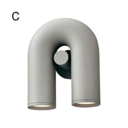 Wall Sconce U Shape Minimalist Creative Wall Light 90° Rotating Lampshade