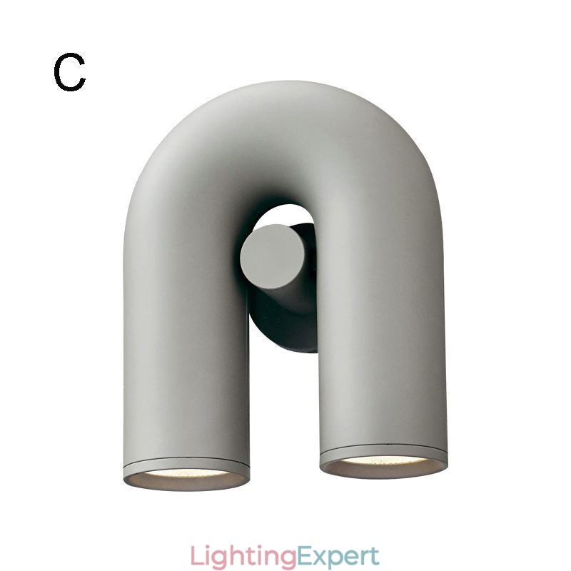Wall Sconce U Shape Minimalist Creative Wall Light 90° Rotating Lampshade