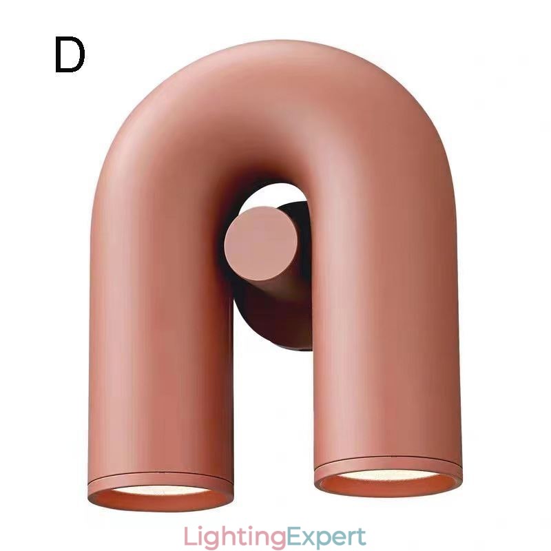Wall Sconce U Shape Minimalist Creative Wall Light 90° Rotating Lampshade