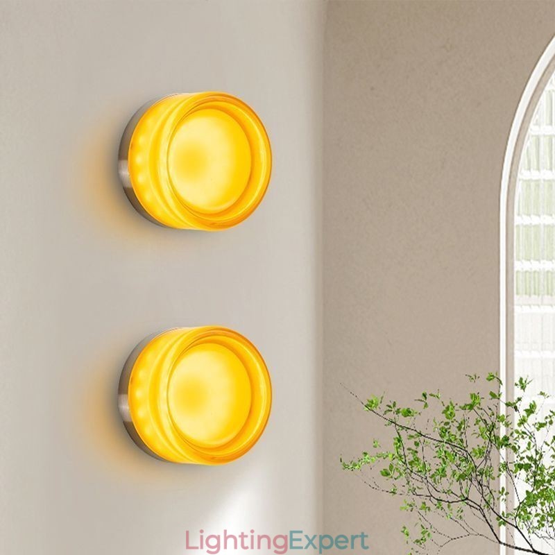 Wall Light Modern Minimalist Acrylic Single Head Round Wrought Iron Small Wall Sconce