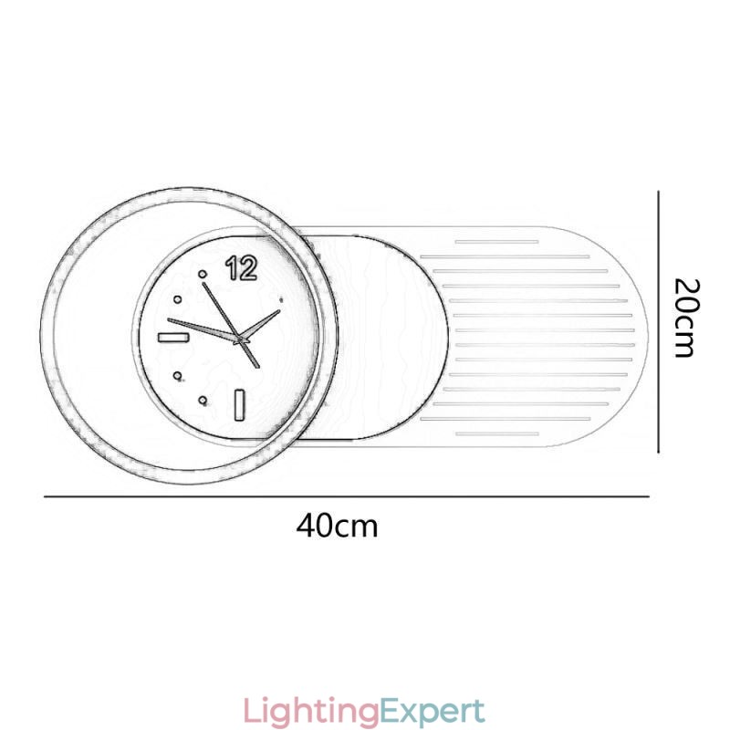 Wall Lamp Modern Minimalist Acrylic Wrought Iron Clock Wall Light