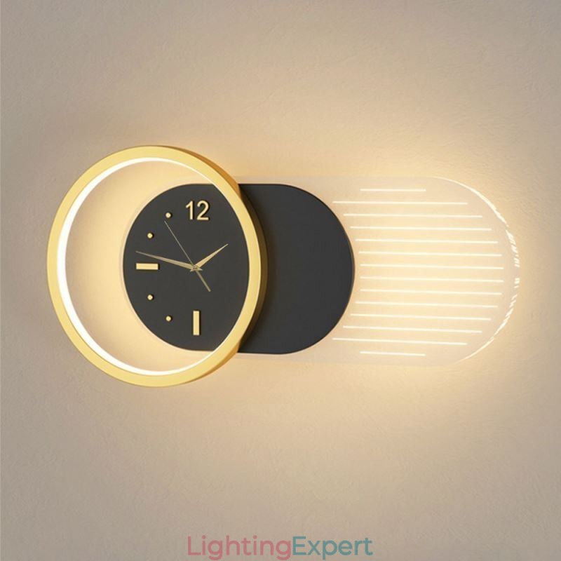 Wall Lamp Modern Minimalist Acrylic Wrought Iron Clock Wall Light