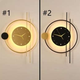 Clock Wall Light Modern Minimalist Wrought Iron Wall Lamp And
