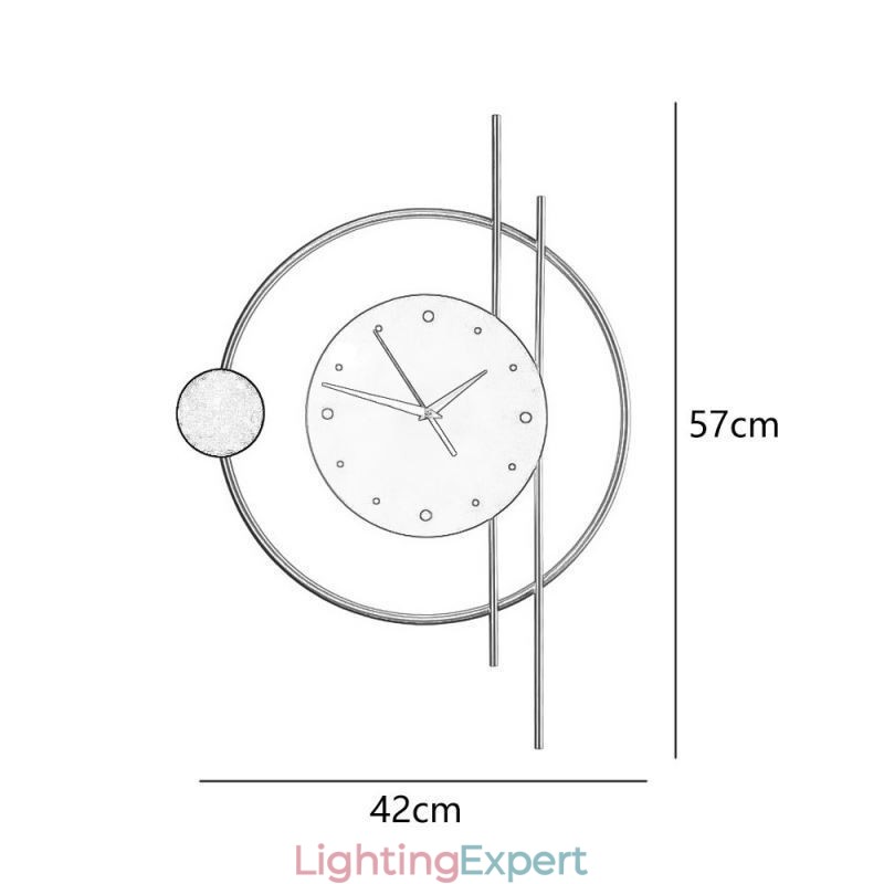 Clock Wall Light Modern Minimalist Wrought Iron Wall Lamp And