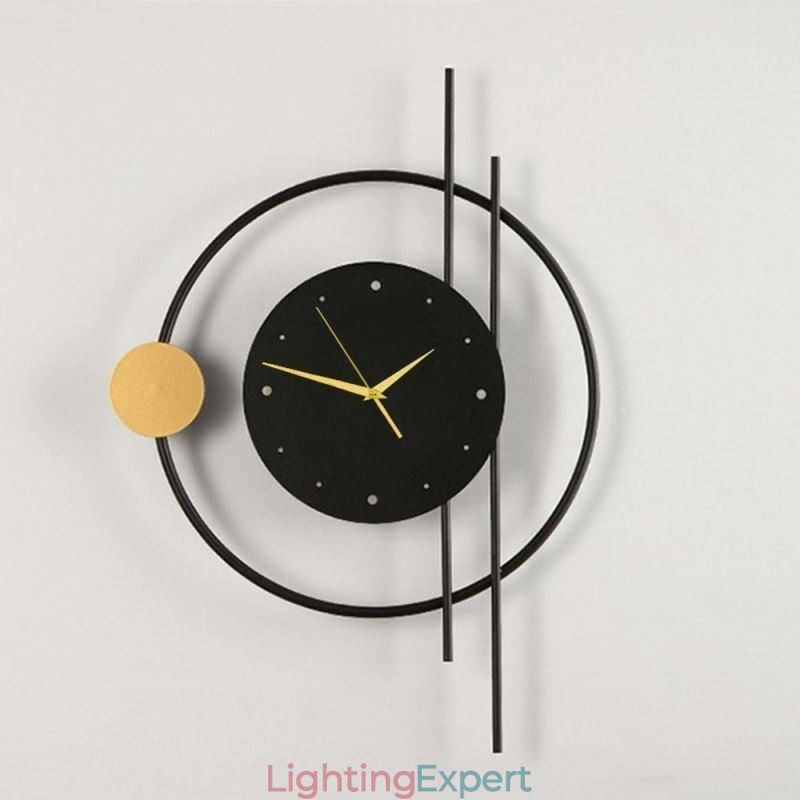 Clock Wall Light Modern Minimalist Wrought Iron Wall Lamp And