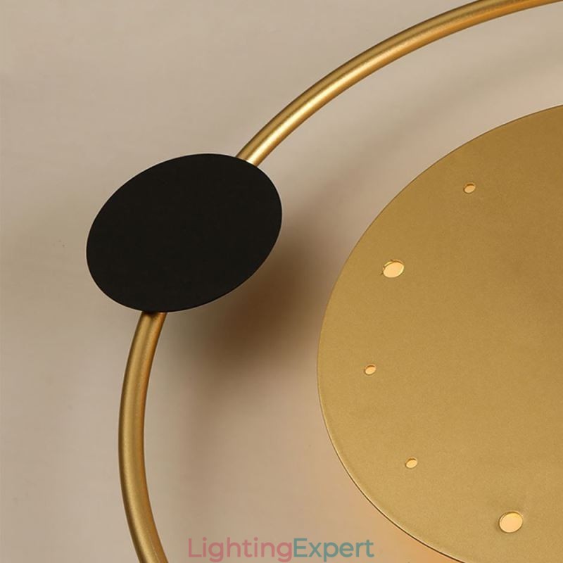 Clock Wall Light Modern Minimalist Wrought Iron Wall Lamp And