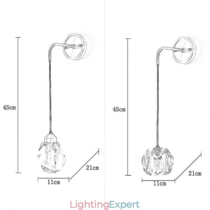 Modern Wall Light Creative Crystal Wall Sconce Lamp