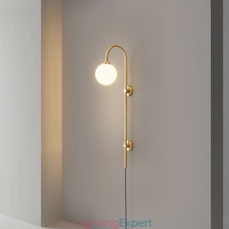 Modern Wall Sconce Brushed Gold Wall Light
