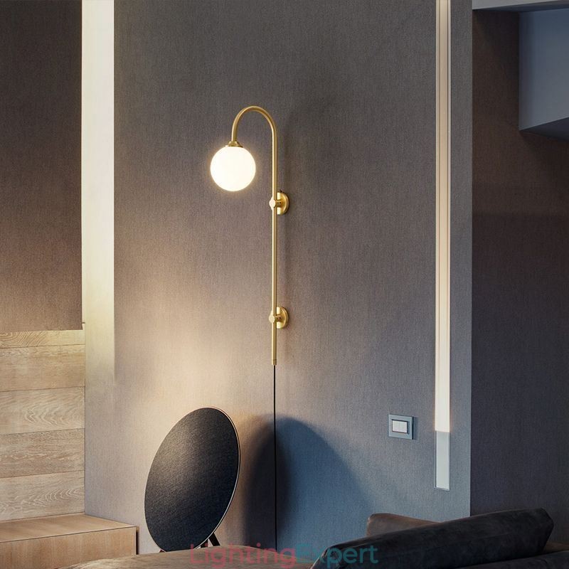 Modern Wall Sconce Brushed Gold Wall Light