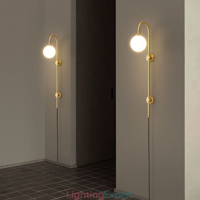Modern Wall Sconce Brushed Gold Wall Light