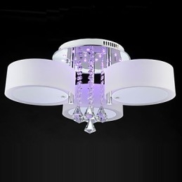 Remote Control Flush Mount Crystal Modern Contemporary
