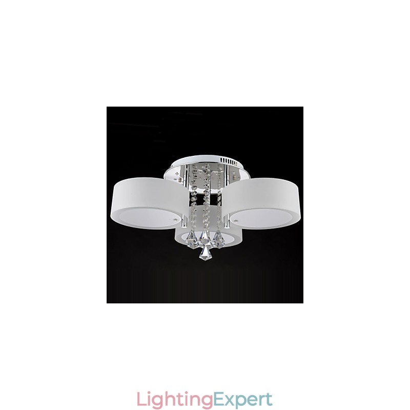 Remote Control Flush Mount Crystal Modern Contemporary