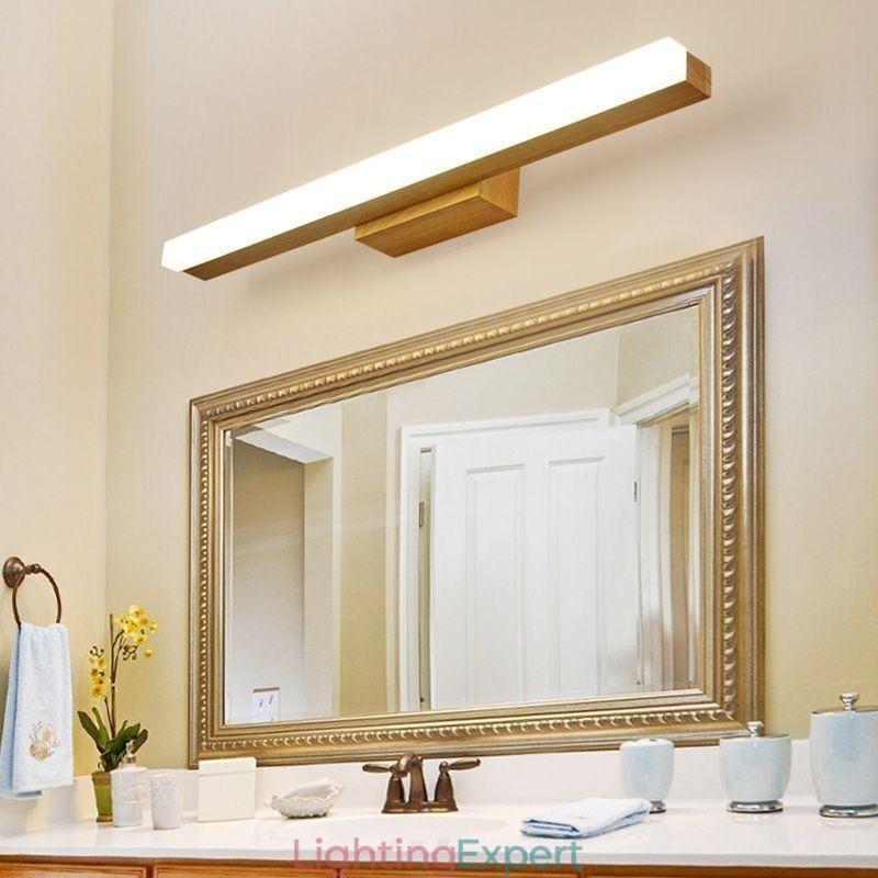 Mirror Light Solid Wood Wall Light Modern Sconce Wall Lamp