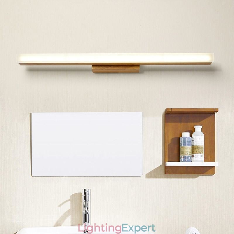 Mirror Light Solid Wood Wall Light Modern Sconce Wall Lamp