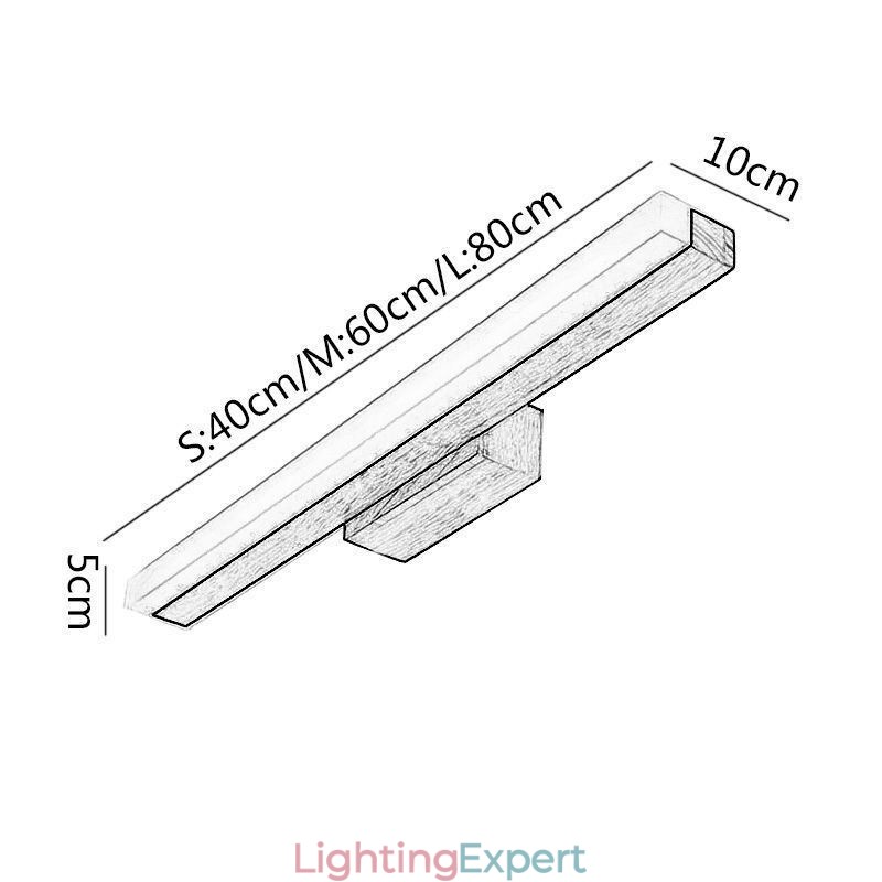 Mirror Light Solid Wood Wall Light Modern Sconce Wall Lamp