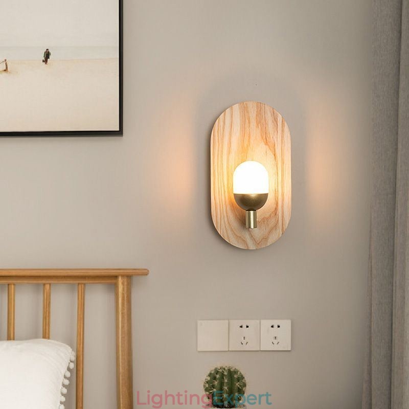Decoration Wall Wood Lamp Entrance Aisle Lights Nordic Bedside Wall Light