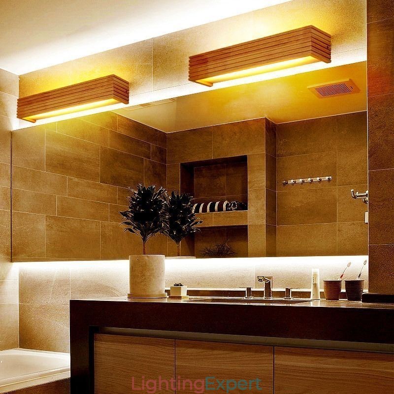 Japanes Style Wooden Wall Lamps Lamp Bathroom Home Wall Sconce