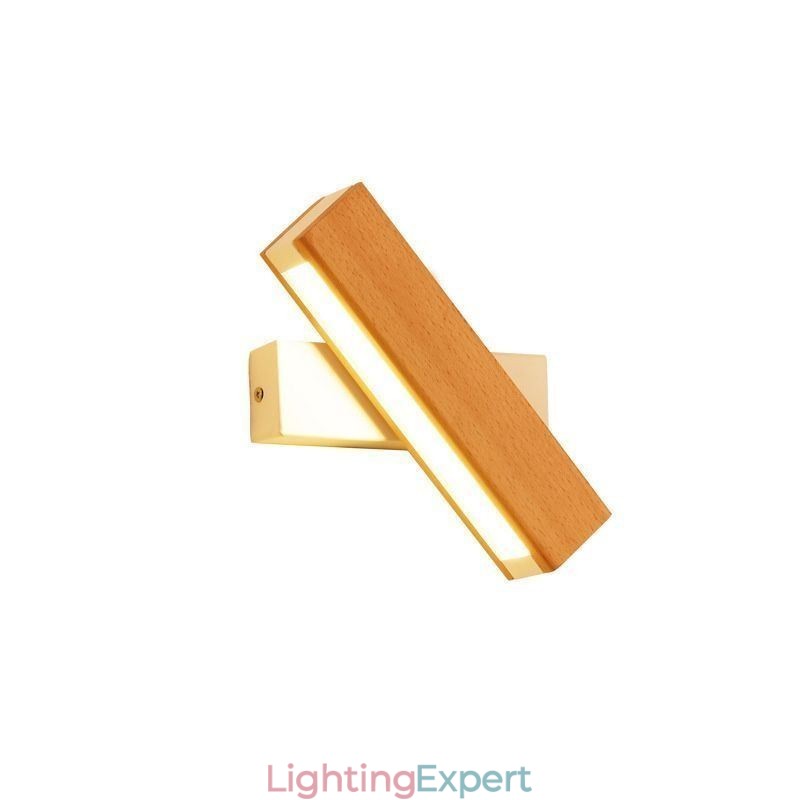 Europe Solid Wood Wall Lamp Bedside Wall Lighting Modern Simplicity Lamps