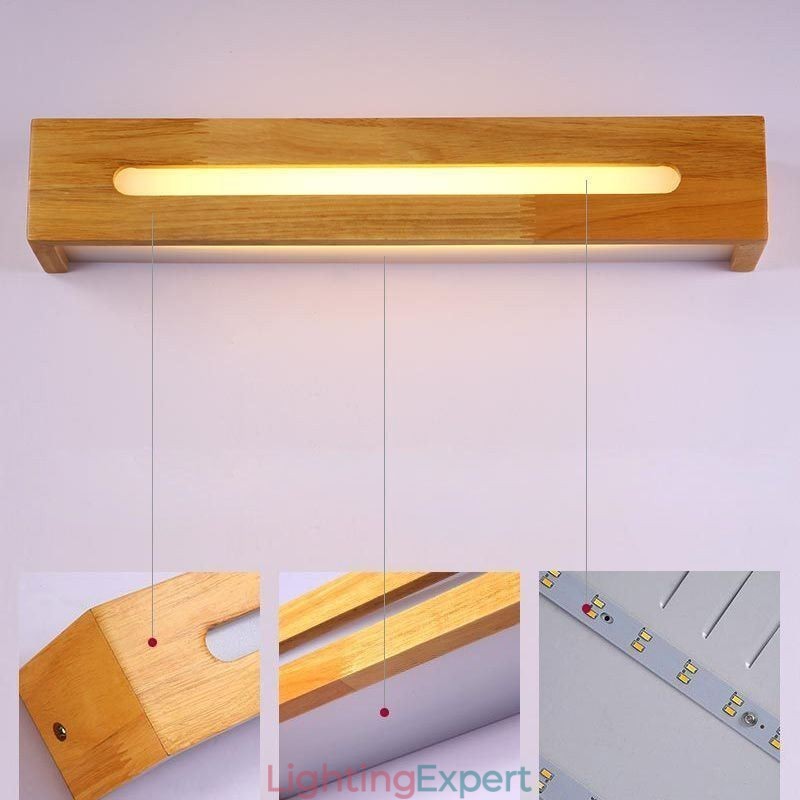 Modern Wall Wood Lamp Entrance Aisle Lights Nordic Bedside Wall Light