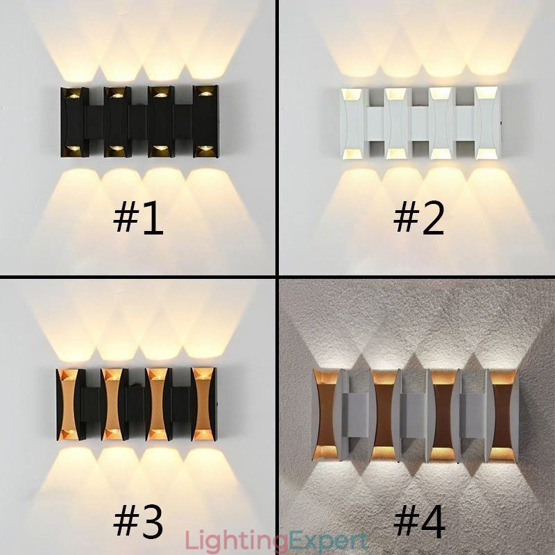 Waterproof Wall Lamp Modern Aluminum Surface Mounted Garden Porch Light