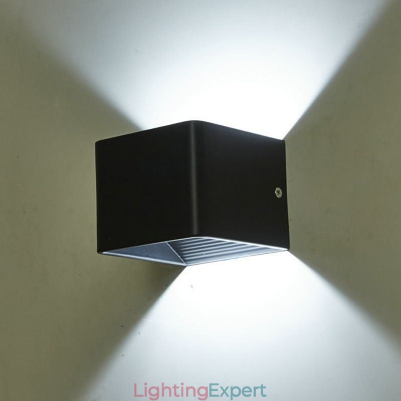 Wall Lamp Aluminum Balcony Surface Mounted Cube Porch Light