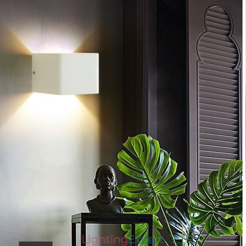 Wall Lamp Aluminum Balcony Surface Mounted Cube Porch Light