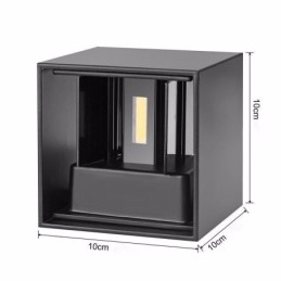 Wall Lamp Aluminum Balcony Surface Mounted Cube Porch Light