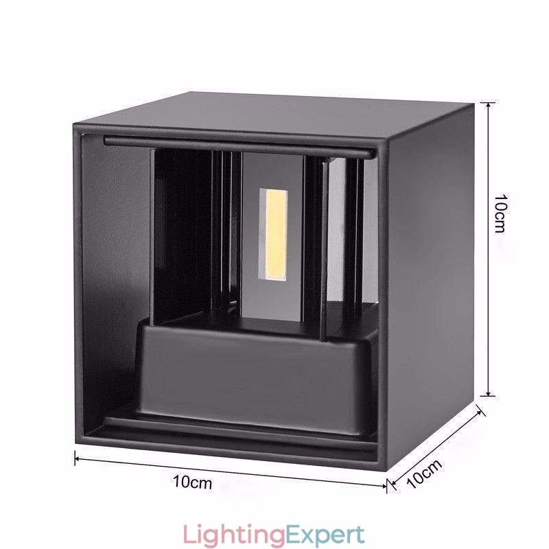Wall Lamp Aluminum Balcony Surface Mounted Cube Porch Light