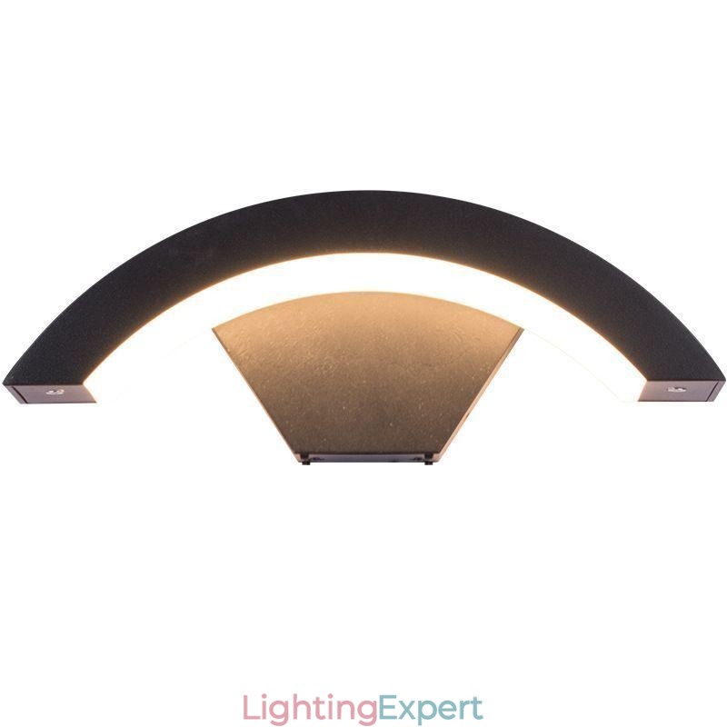 Minimalist Aluminum Lamp Garden Waterproof Crescent Wall Light