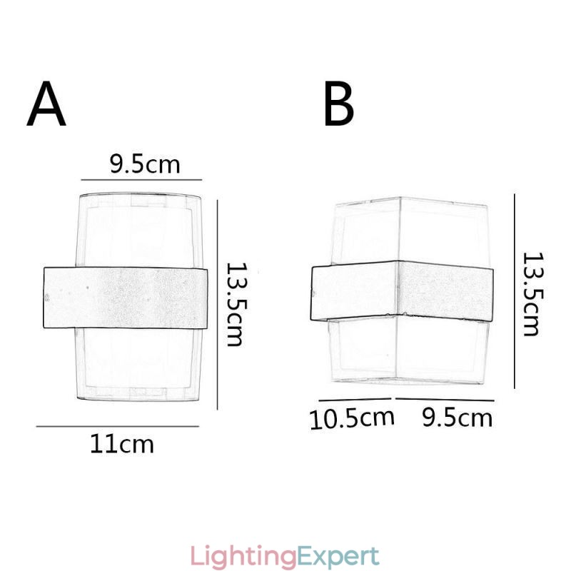Acrylic Minimalist Wall Light Waterproof Wall Lamp Patio