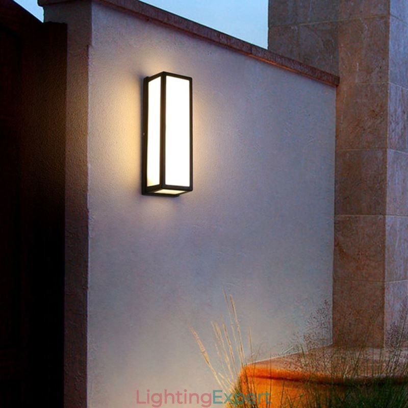Rectangular Wall Light Modern Waterproof Villa Porch Wall Lamp