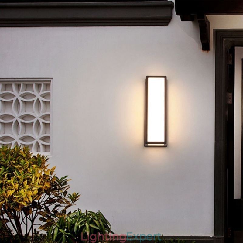 Rectangular Wall Light Modern Waterproof Villa Porch Wall Lamp