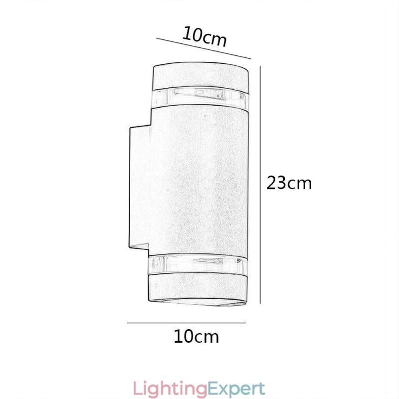 Wall Light Waterproof Up Down Aluminum Double Head Wall Lamp