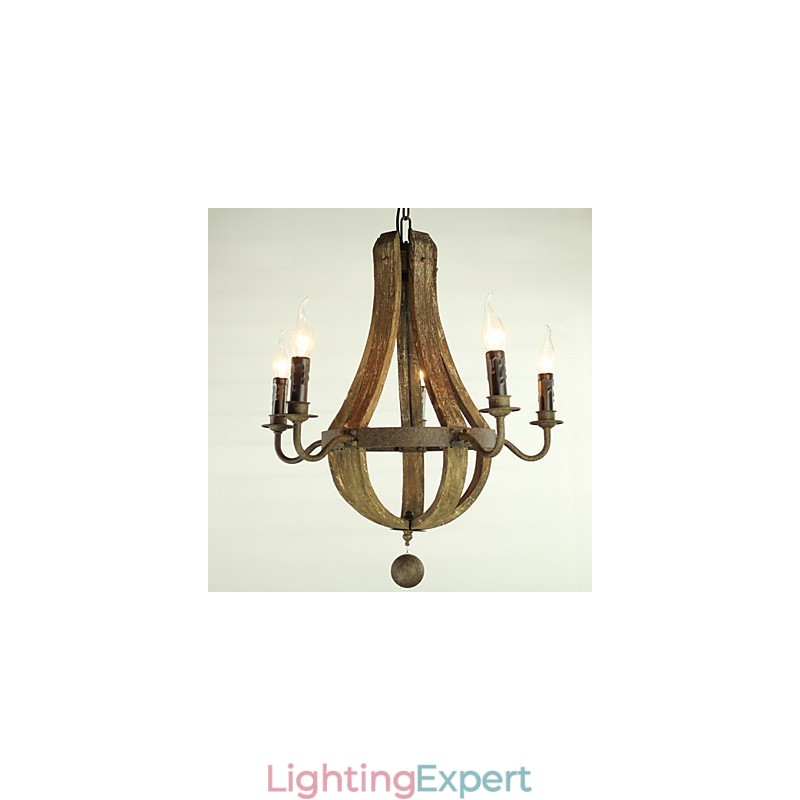Chandelier 5 lights Vintage Retro Country Living Dining Metal
