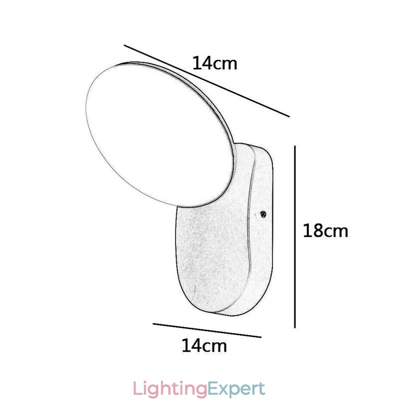 Modern Minimalist Aluminum Lamp Garden Waterproof Crescent Wall Light