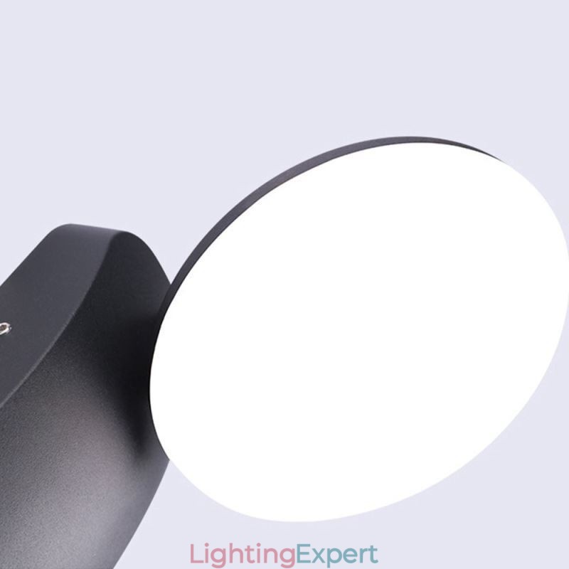 Modern Minimalist Aluminum Lamp Garden Waterproof Crescent Wall Light