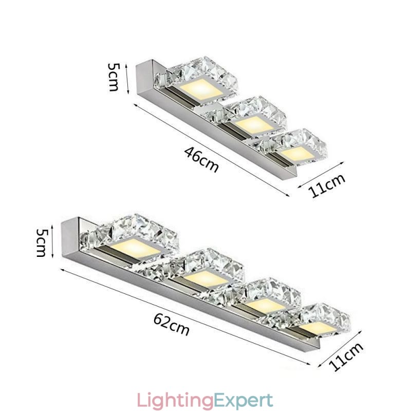 Wall Light Bathroom Mirror Washroon Wall Lamp Stainless Steel
