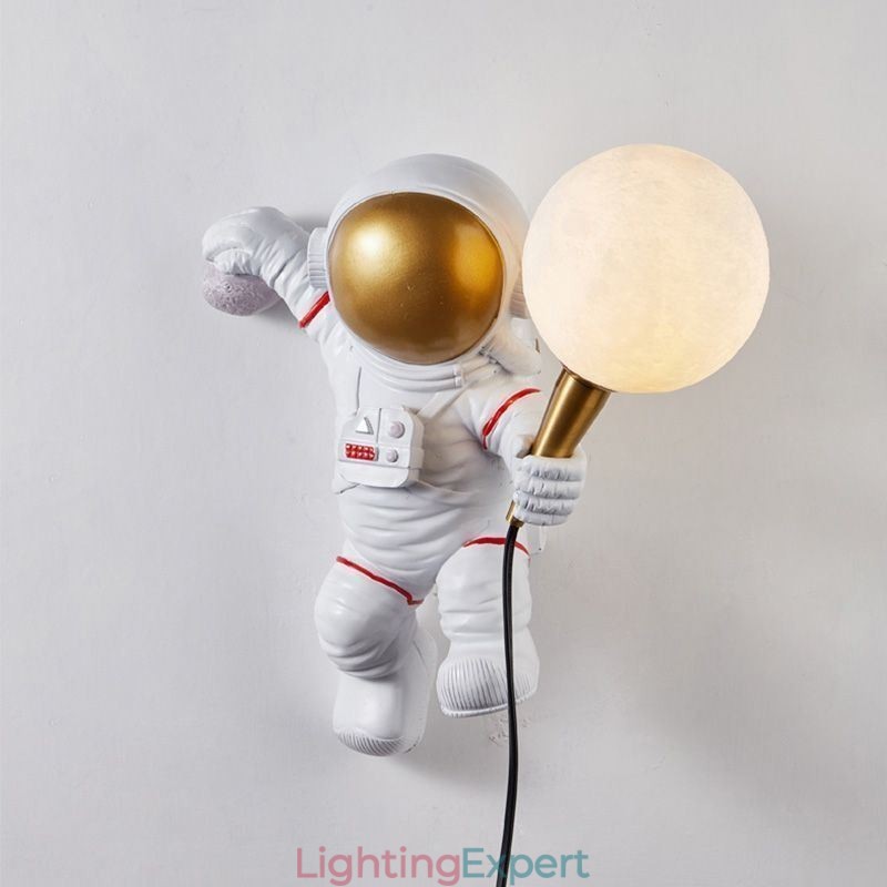 Modern Wall Sconce Creative Astronaut Resin Wall Light Kids