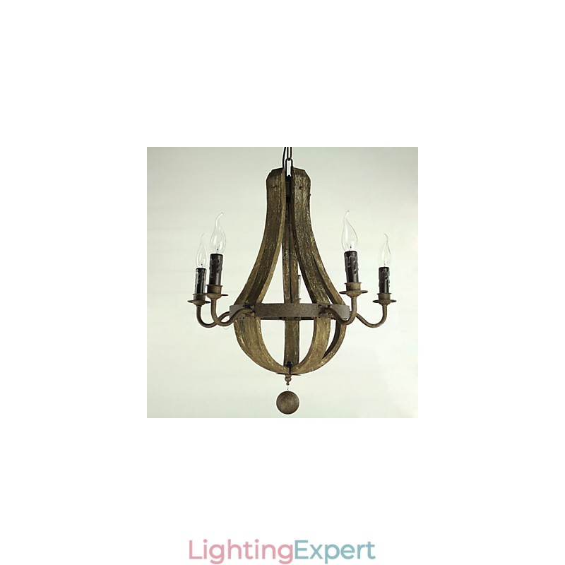 Chandelier 5 lights Vintage Retro Country Living Dining Metal