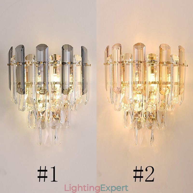 European Wall Sconces Crystal Wall Lights Bathroom