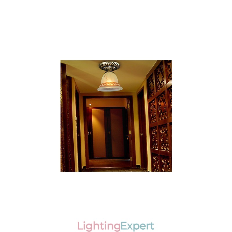 Flush Mount Light Bronze European Retro Classic