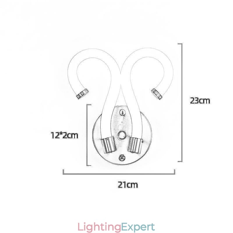 Modern Wall Light Creativity Sconce Wall Lamp Copper Sheep Horn 2 Lights