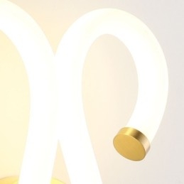 Modern Wall Light Creativity Sconce Wall Lamp Copper Sheep Horn 2 Lights