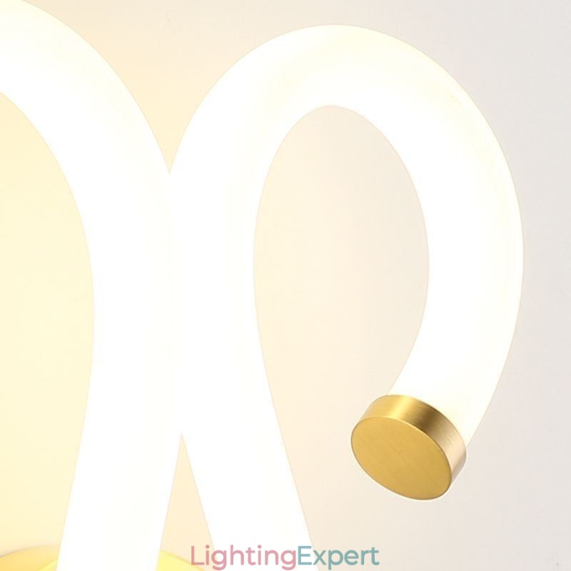 Modern Wall Light Creativity Sconce Wall Lamp Copper Sheep Horn 2 Lights